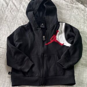 Jordan Kids Black Hoodie with Red and White Logo